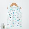 Children's vest pure cotton Lycra summer thin cartoon print children's men's and women's sleeveless bottoming shirt small vest
