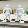 Spierkat Figuur met Halter Fitness Beeldje Woondecoratie voor Bureau TV-meubel Entree Uniek Cadeau 3D Geprint Model