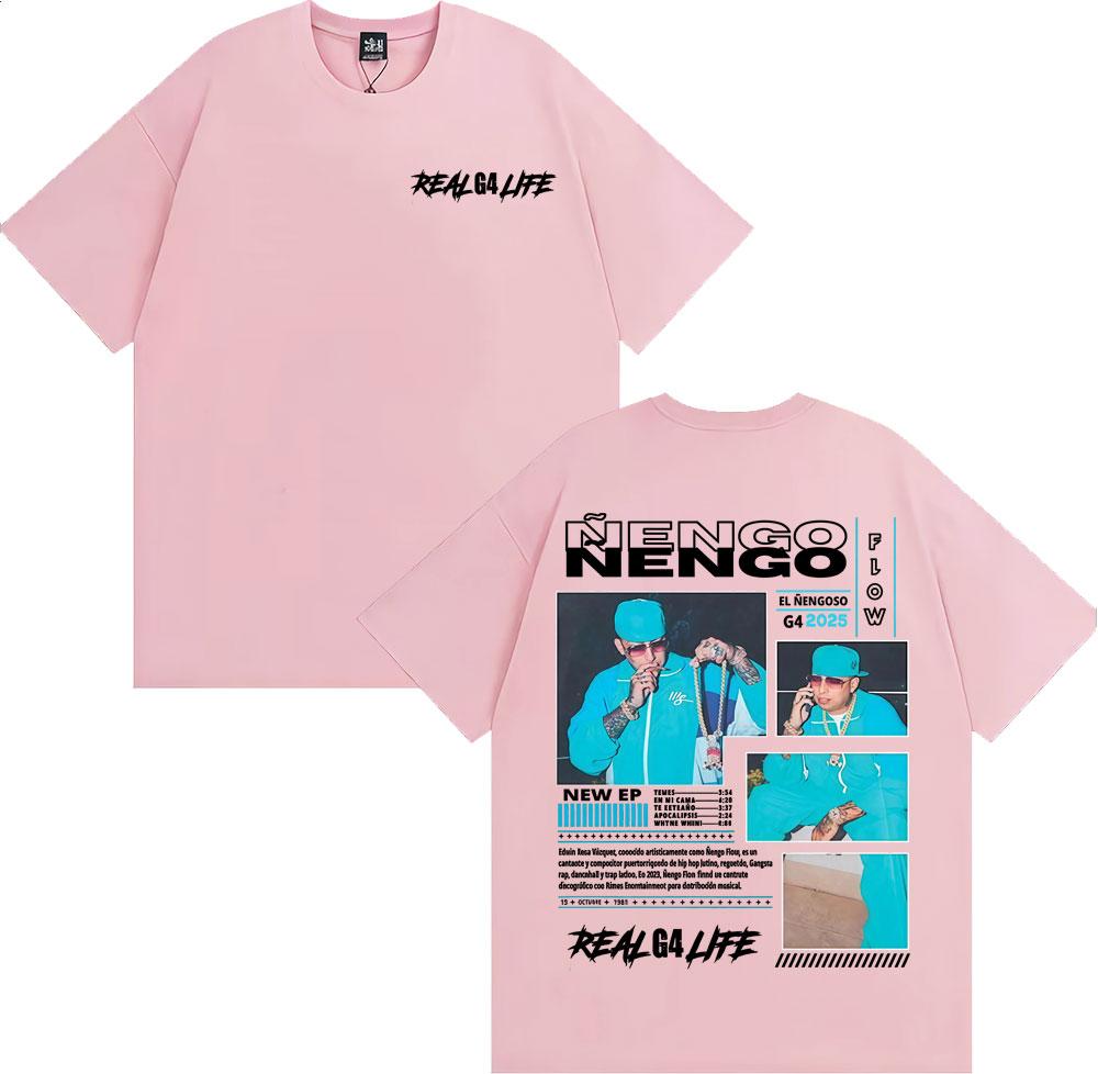 2025 Summer Nengo Flow Real G4 Life Album Tour Merch Men Women Fashion Retro Oversized T-shirt Tops Cotton Breathable T Shirt