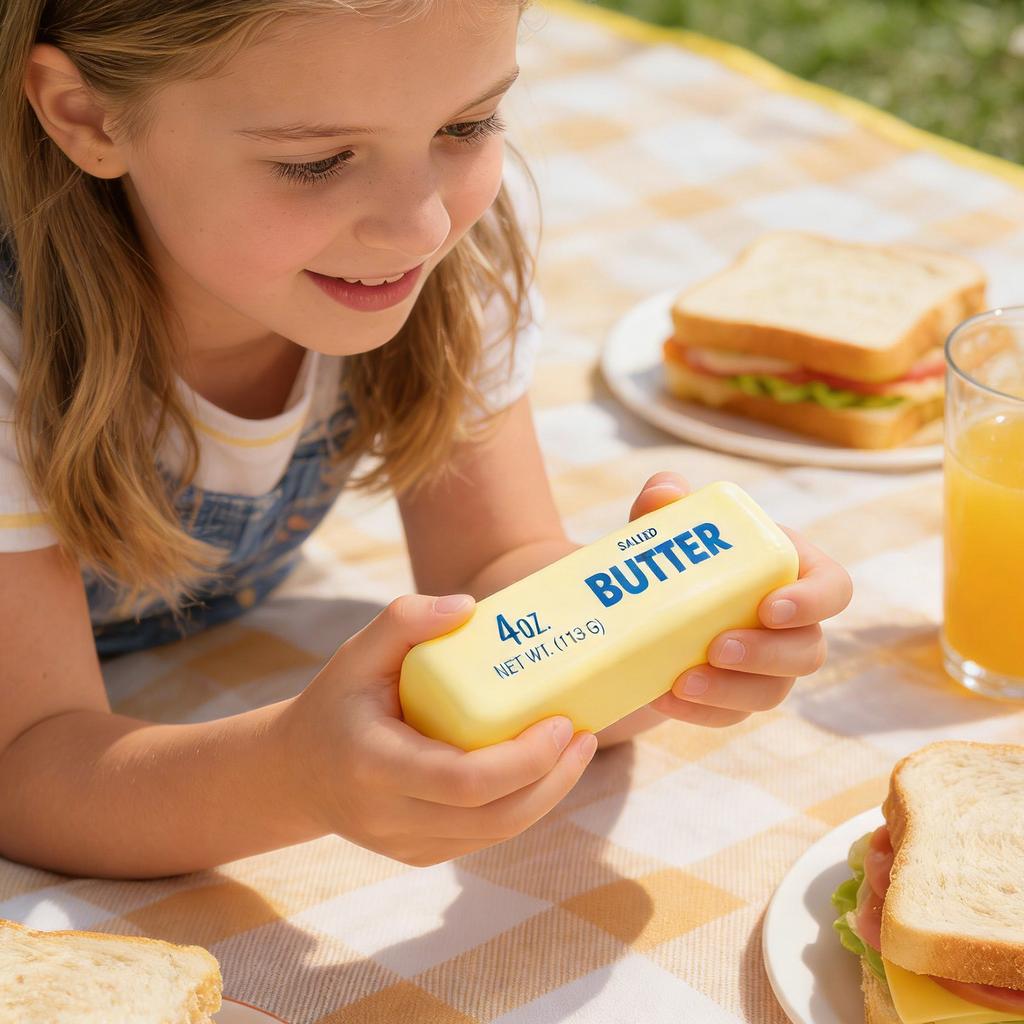 Wet And Soft Butter Stick, A PU Slow- Stress-relieving Toy For Children.