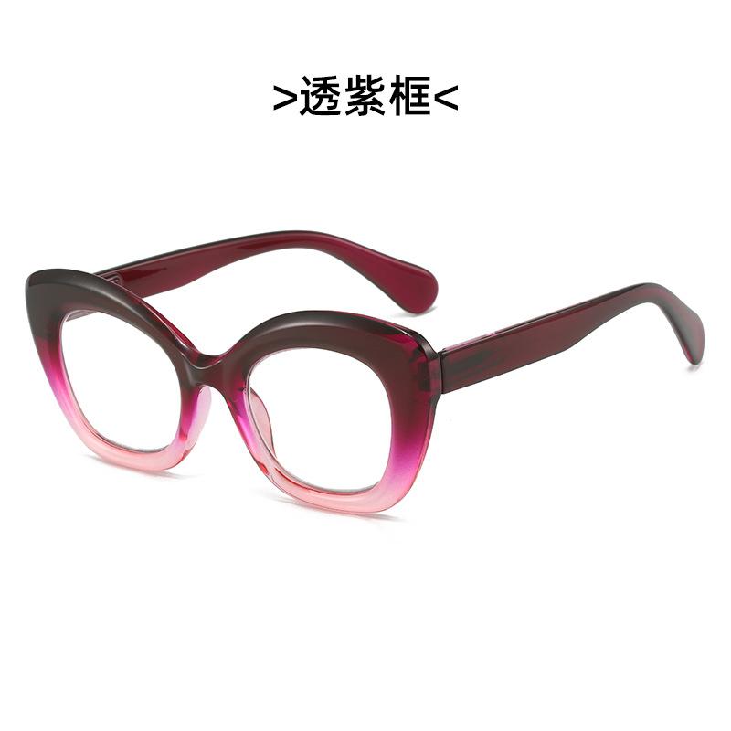 

Очки для пресбиопии с большой оправой. Модные женские очки для чтения. Очки для пресбиопии с антибликовым покрытием. Очки, блокирующие синий свет. 4.0 фиолетовый