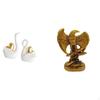 Elegant Swan And Figurines Tabletop Ornaments Artistic Sculptures for Bookshelf Entrance Home Office