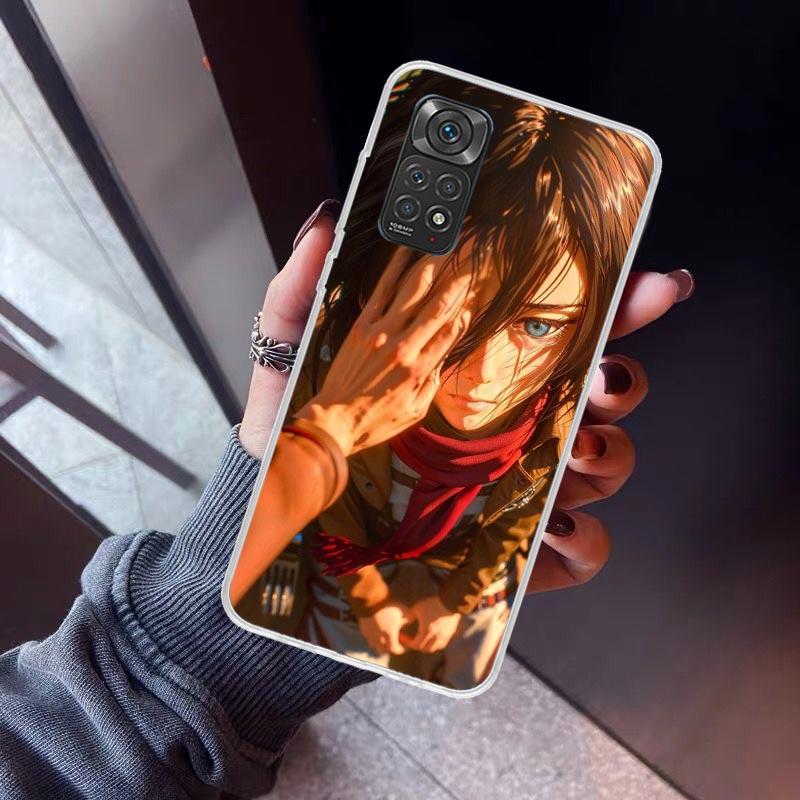 A-Attack On T-Titan Annie Mikasa Phone Case For Xiaomi Redmi Note 10 11 12 13 14 15 Pro Plus 11S 12S 14S 11T 11E 10S Soft TPU Ba