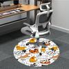 1PC Dogs Puppies Office Round Area Rug, Mat Suitable For Office, Under Office Chairs Bedroom Living Room Home Decor, Room Deco