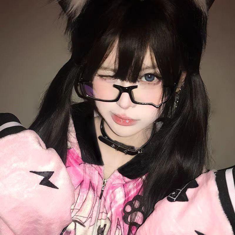 New Fashion Unisex Cat Eye Plain Glasses for Men Women Pc Frame Glasses Square Eyeglasses Studs Square Frame Eye for Male Female