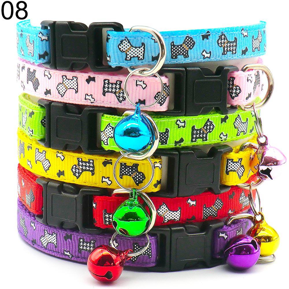 100Pcs  Colorful Dog Collar Adjustable Pet Dog Collars Necklace Durable Puppy Pug Bulldog Collars For Small Dogs