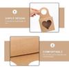 VILLCASE 25 Pieces Kraft Paper Wine Bottle Box with Window, Small Hanging Gift Boxes, Foldable Wine Candy Boxes for Chocolate, Truffles, Cookies,