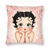 Anime B-Betty Boops Pillowcase Printing Fabric Cushion Cover Decorations Pillow Case Cover Home Zipper 40X40Cm