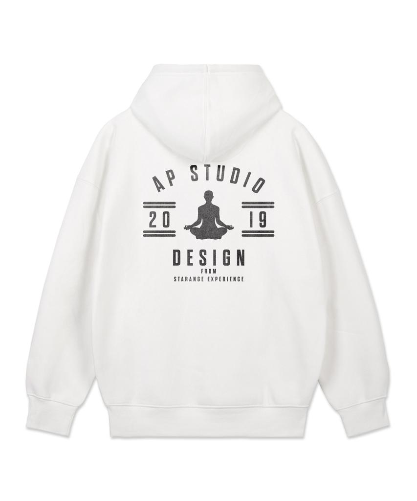 Padma Oversized Wide Shoulder Hoodie_White