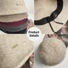 1pc Winter Warm Casual Felt Bucket Hat for Women,Solid Color Versatile Knitted Skullcap,Suitable for Daily Wear,Gift Winter Warm