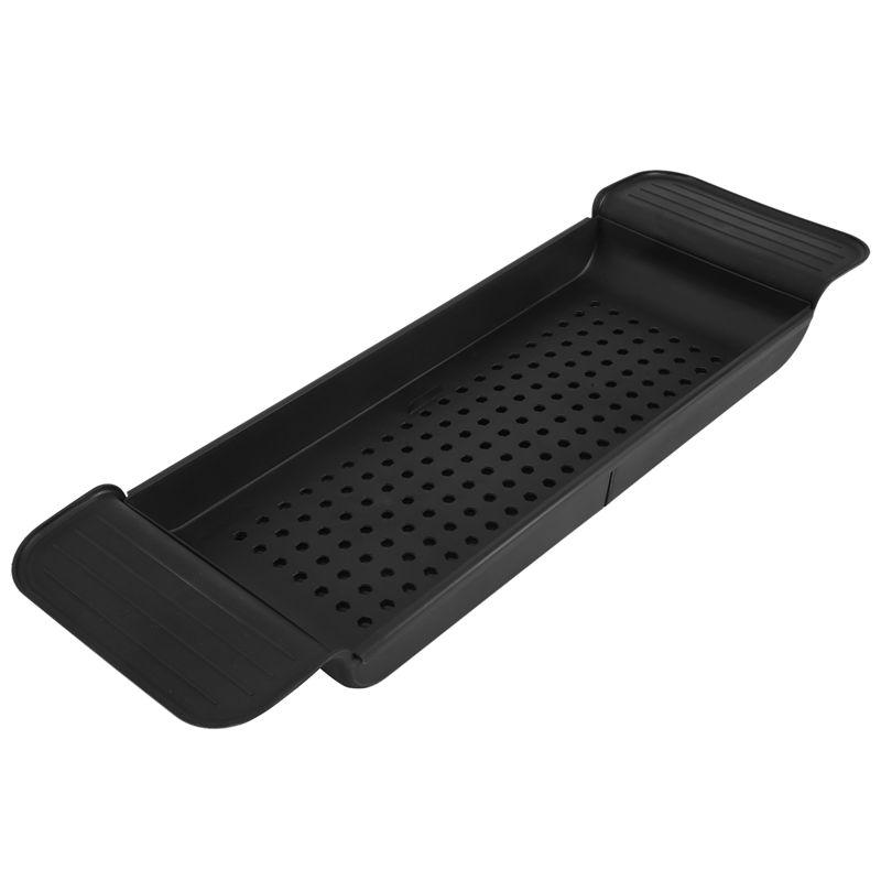 

M-Modern-Retractable Bathtub Storage Rack Bath Tray Shelf Tub Bathroom Tools Towel Storage Shelf Kitchen Sink Drain Holder чёрный