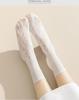 Pure Desire JK Cute Striped White Short Medium Tube Calf Twist Mesh Socks Soft Girl Versatile