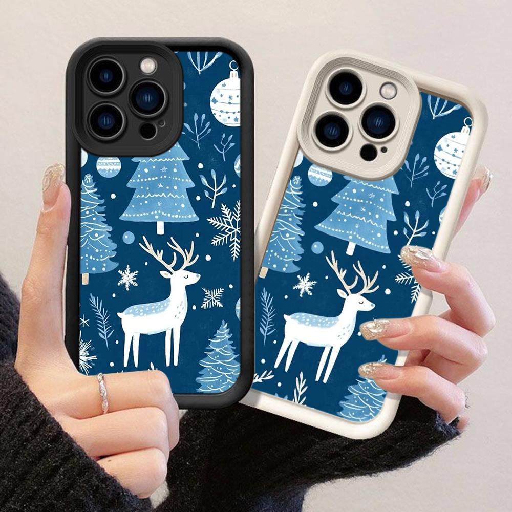 JT579 Winter Deer Forest for iPhone 17 16 15 14 13 12 11 Pro Max Samsung S26 S25 Ultra A17 A07 A56 A16 A15 A14 A13 Xiaomi 15T Redmi 15c 14C Soft Case