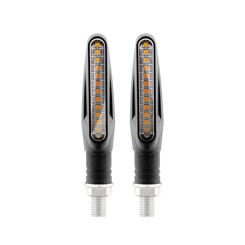 2PCS Motorcycle LED Turn Signal Light Universal DRL Amber Flowing Blinker Indicator Motorcycle Flashing Light Tail Lamp 2PCS