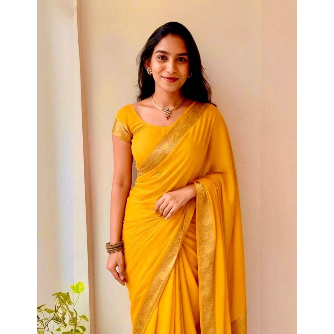 New Launch Elegant Vichitra Silk Saree