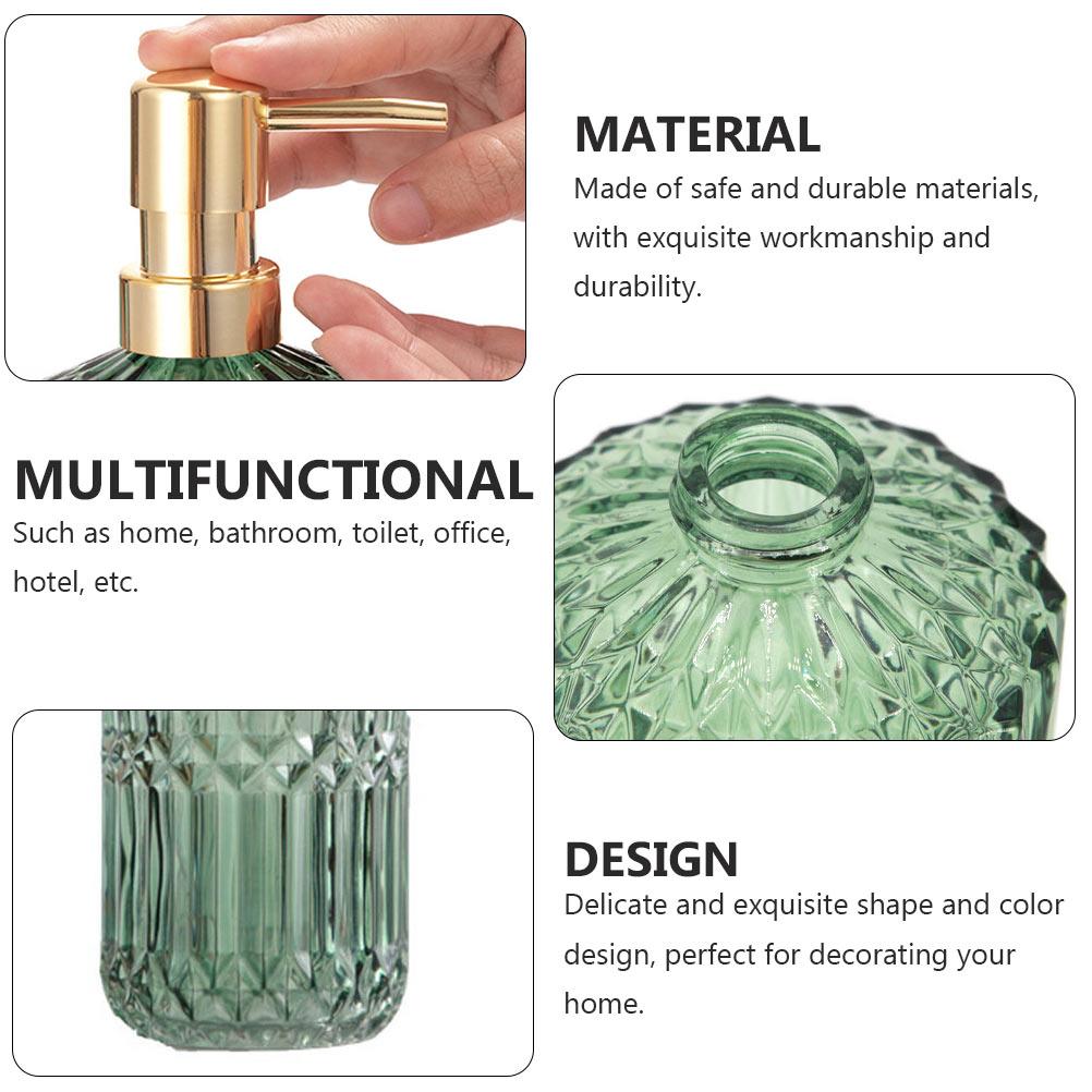 Szklany dozownik mydła w płynie w stylu europejskim, 400 ml, do łazienki, z pompką naciskową, uchwyt na detergent do zlewu, podróżny