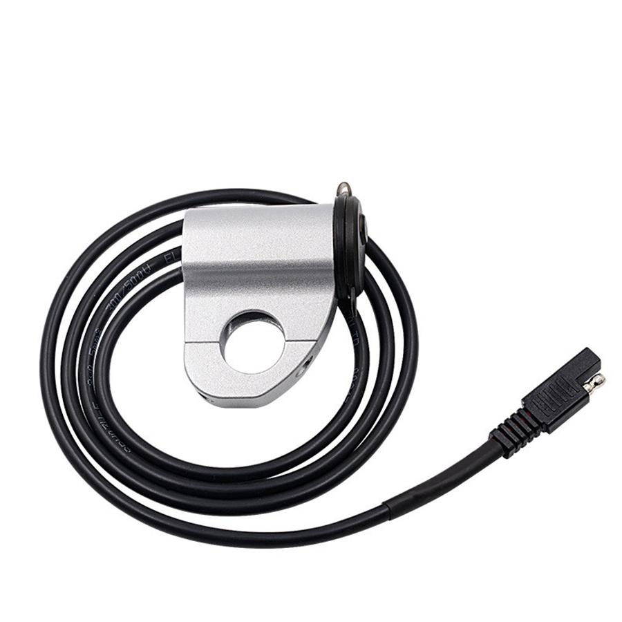 CNC Sliver QC3.0 Motorcycle Dual USB Super Fast Charger w/ Digital Voltmeter AU
