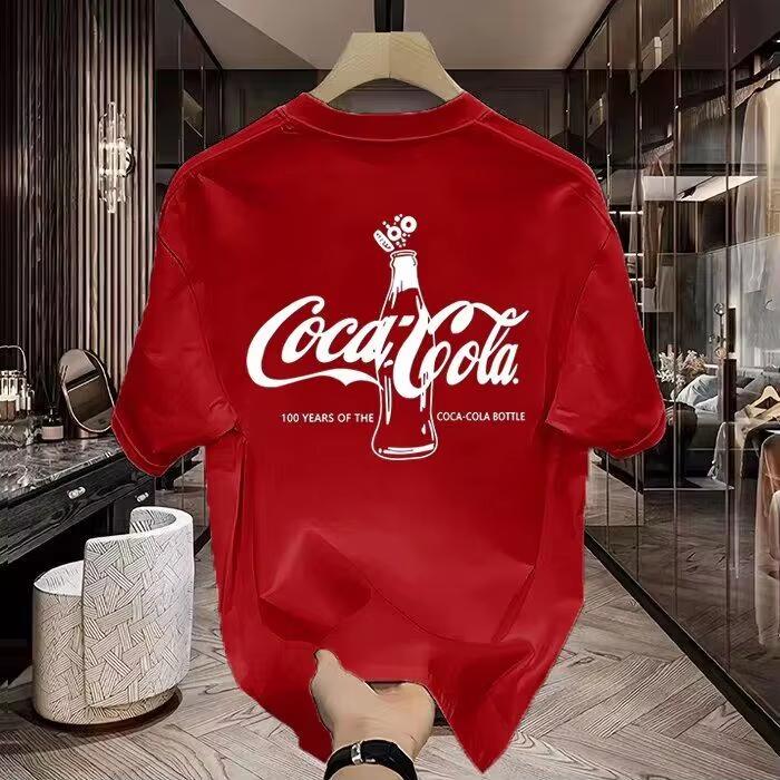 Maglietta con Logo Soda Classico Brand Street di Tendenza Cotone Grafica Unisex Unisex Estiva Streetwear