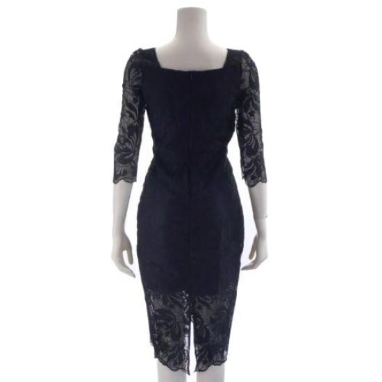 GRAXIA Cabaret Midi Perfect for Hostess Square Pearl Size L Dress, Dress, High-Waisted, Hostesses, Clubs, Lounges, 3/4 Sleeves, Neck, Buttons, Lace,