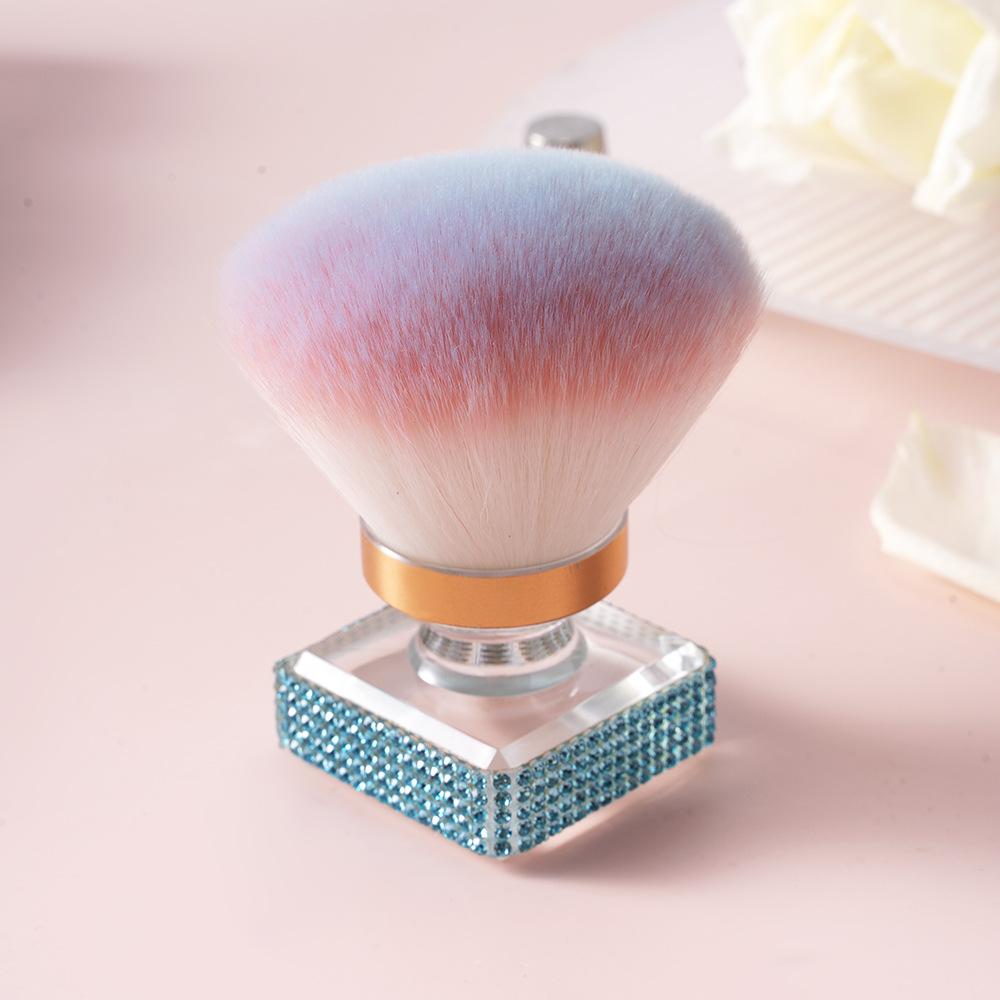 Diamond inlaid high-end multi-functional hot sale single nail art dust loose powder brush foundation brush makeup brush beauty