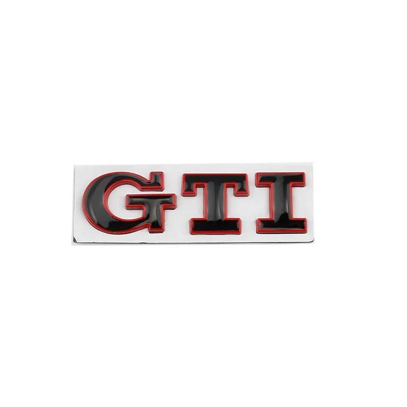 YKPSC1 Metal GTI Logo Car Rear Trunk Emblem Stickers Decals for Volkswagen VW Golf 5 6 7 Polo Jetta Tiguan Passat B5 GTD GTE MK8 Touran