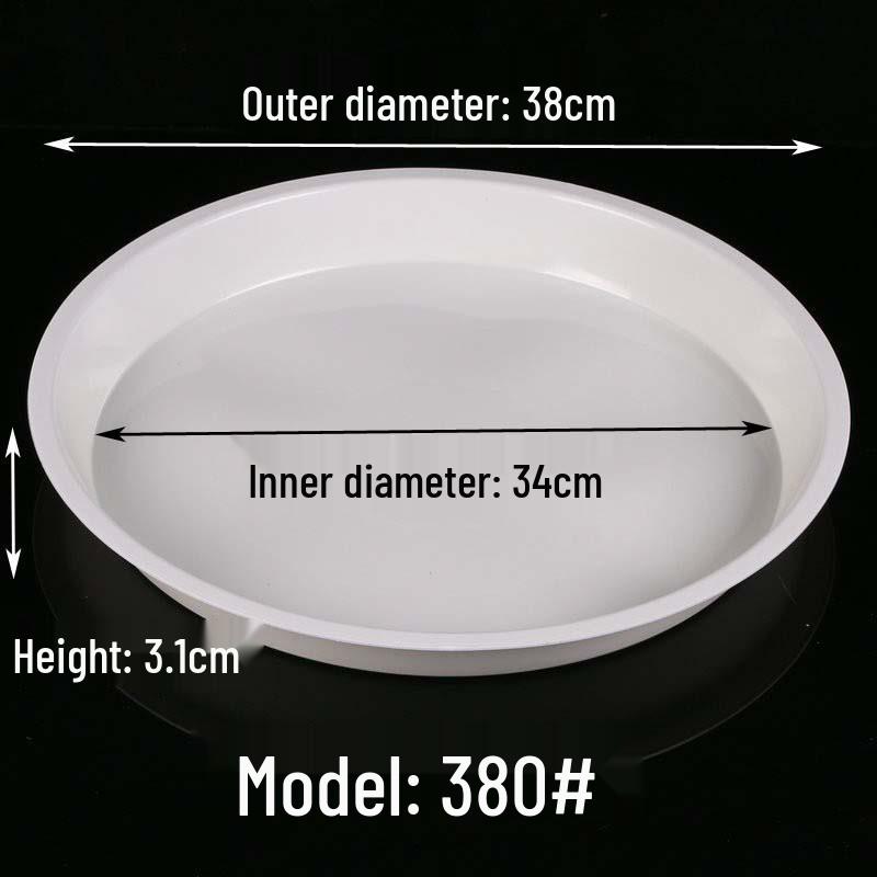 Thickened Round Plastic Flower Pot Water Tray - Large Draining Base for Succulents & Golden Pothos.