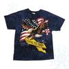 USA Support Our Troops The Mountain Bald Eagle Tie-Dye All Over Print T-Shirt