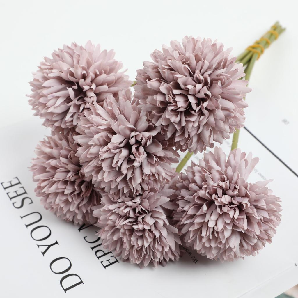 29cm Chrysanthemum Ball Bouquet Fake Chrysanthemum Ball Chrysanthemum Ball Flower 1/5pcs Garden Christmas Kitchen Festival Decor