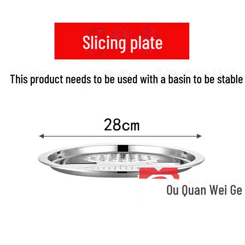 Multifunktionaler Gemüseschneider & Reibe mit Edelstahlklinge und Waschbecken
