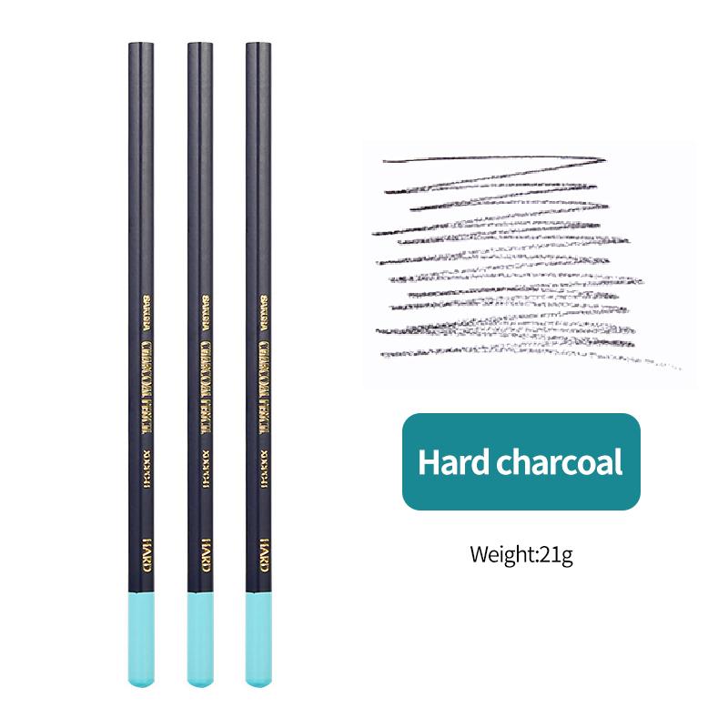 SAKURA Professional Charcoal Wooden Pencil Set Sketch Drawing Soft Medium Hard Wood Pencils - Artist & Student Art Supplies 3Pcs