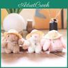 Adorable Rabbit Plush Doll With Simulated Pearl Decor Embroidered Flower Hat For Backpack Accessory