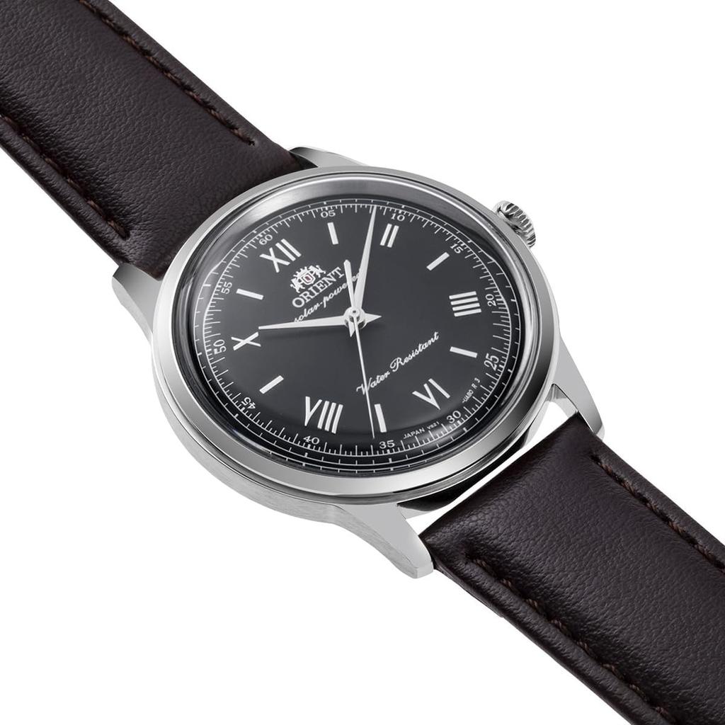 ORIENT Bambino Solar Powered Black Sunray Dial JDM Model RN-WK0004L