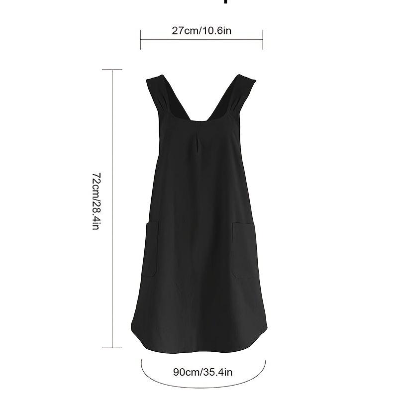 Chic Vintage Inspired Cotton Apron for Women Adjustable Strap, No Tie Design, Comfortable Stylish for Home Cooking, Kitchen, or Shop Use,Vintage Apron