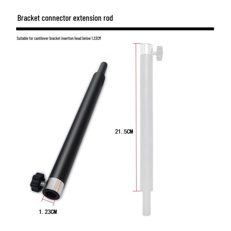 Adjustable Desktop Microphone Stand with Widened Base and Boom Arm for Phones and Tablets