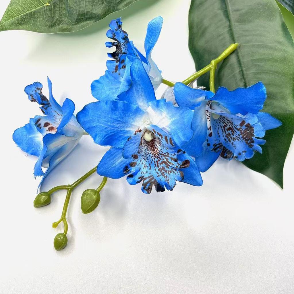 1pc Thai Orchid Hairpin Head Flower, Fairy Flower Headwear, Bride Bridesmaid Hair Coiled Side Clip, Suitable for Vacation