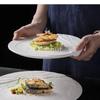 white round Ceramic creative Dinner steak Plate Irregular Texture Dessert Dish Snack Pasta Flat Restaurant Specialty Tableware