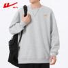 Huili Men's 320g Heavy Cotton Round Neck Long Sleeve Sweatshirt