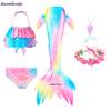 Swimming Mermaid Tail Cosplay Monofin Ariel Mermaid Swimsuit for Swimming Costume Halloween Party Swimsuit