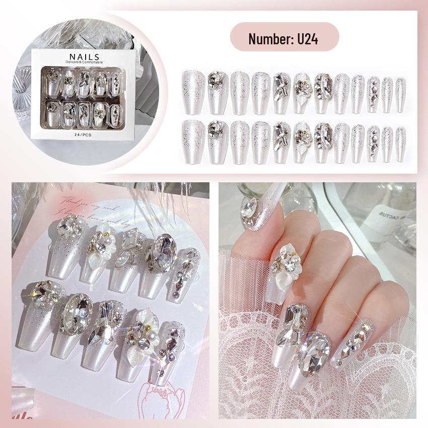 High-End Handmade Nail Art: Pure Desire Style Rhinestone Nail Stickers Collection.