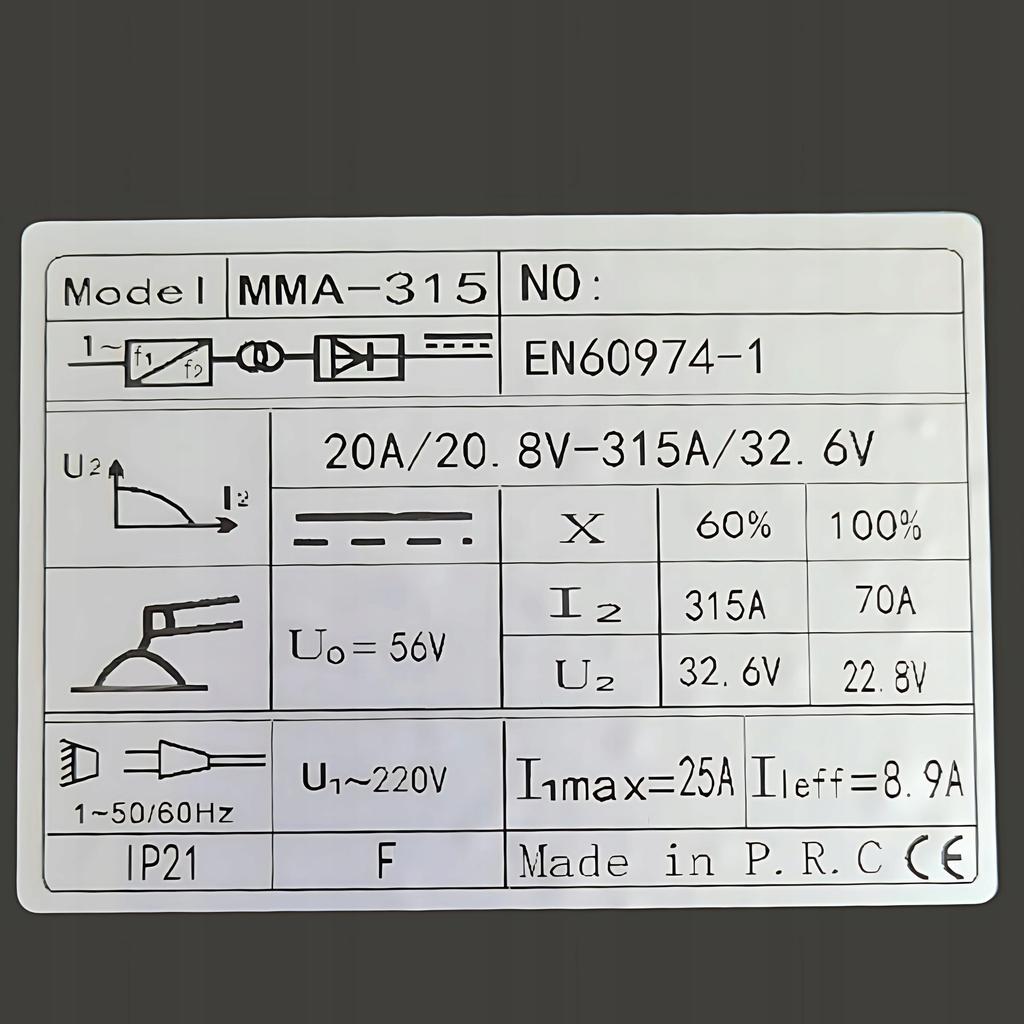 Adm soldador inverter mma-315 - potencia, precisión y eficiencia