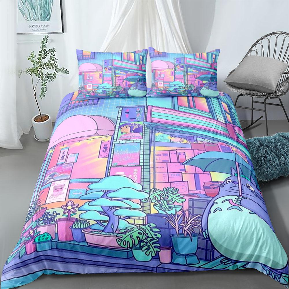 My Neighbor Dream Store Duvet Cover Set without sheet King Queen Double Full Twin Single Size Bed Linen Set
