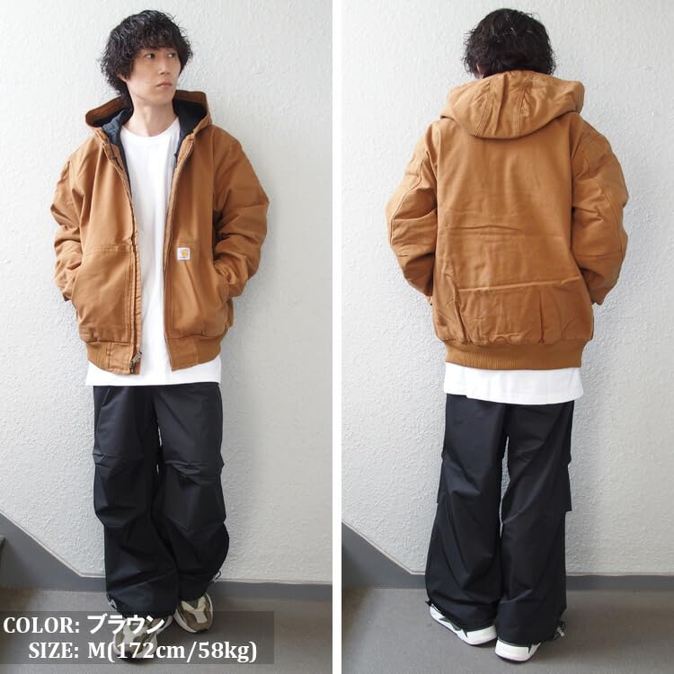 Carhartt Active Loose Duck J130 Brown Men's Jacket, Classic, Popular, Fit, Wash, Outerwear, [104050], XL, [Used]