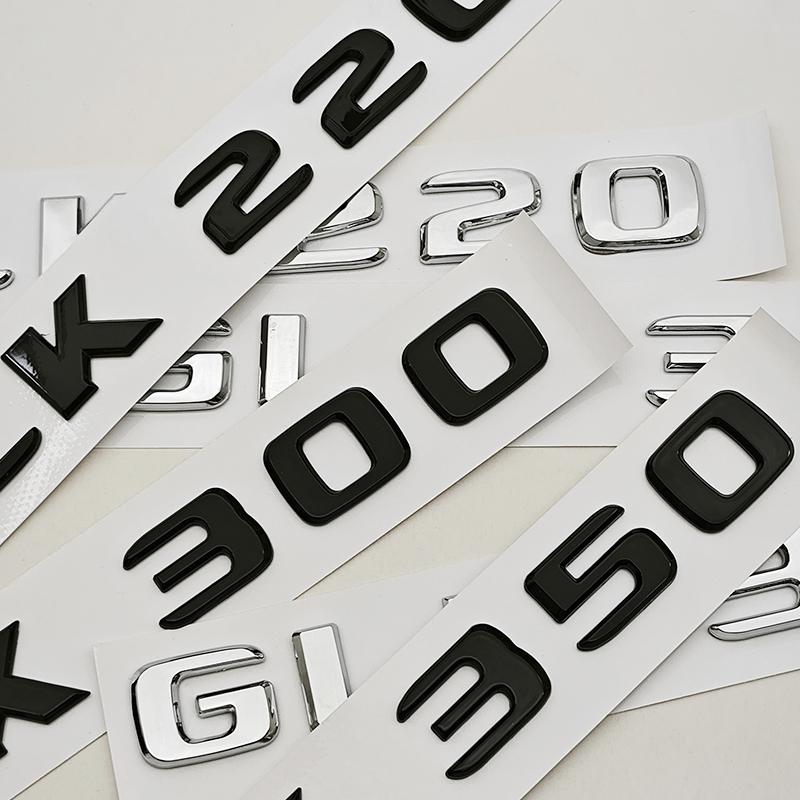 3D ABS Car Sticker Logo GLK220 GLK300 GLK350 Rear Trunk Letters Badge Emblem For Mercedes Benz GLK Series GLK220 GLK300 GLK350
