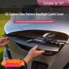 Honeycomb Carbon Fiber Cover for Xiaomi YU7 Headlight Eyebrow Daytime Running Light Sticker