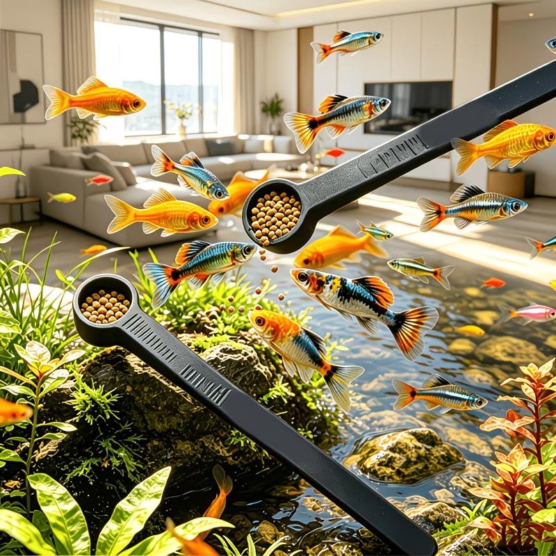 3Pcs Multi-Size Aquarium Fish Feeding Spoon With Accurate Portion Control Perfect For Home Fish Tank Aquarium Hobbyists
