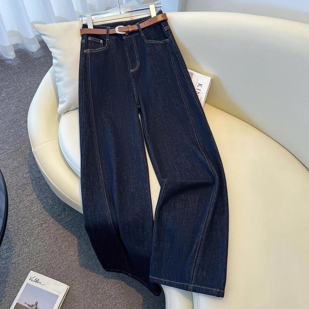 2025 Women's Straight-Leg High-Waisted Jeans: Slimming, Versatile, and Fashionable for Spring & Autumn