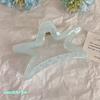 Mint Blue Bowknot Hair Claws for Women Girl Star Shaped Hairpin Big Size Shark Clamp Minimalism Sweetie Fashion Hair Accessories