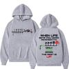 Felpe con Cappuccio Battito Cardiaco Biker Gear per Donna Uomo Autunno Inverno Casual Sportive Felpe da Donna Top