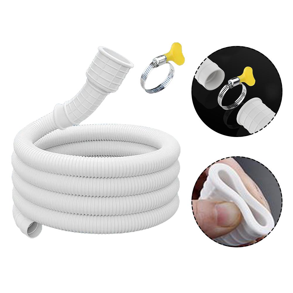 1pc 1-5M White Drain Hose Pipe Air Conditioning Drain Pipe For Faucet Accessories Washing Machine Water Pipe Home Hardware