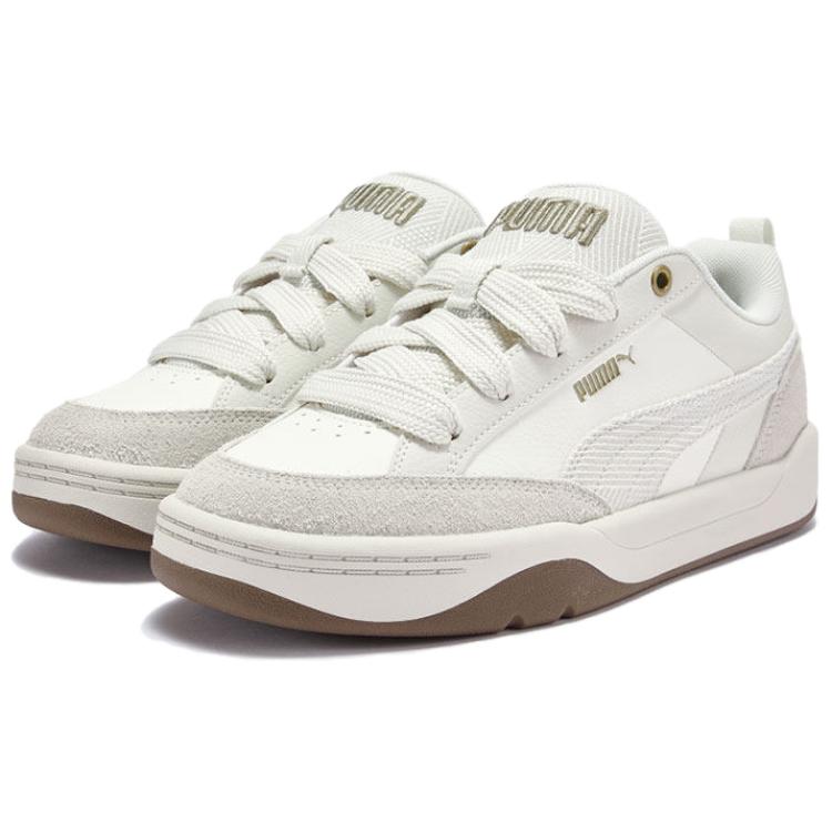 PUMA Park Lifestyle Fabric Low top Skateboard Shoes Unisex Gray White 406463-01
